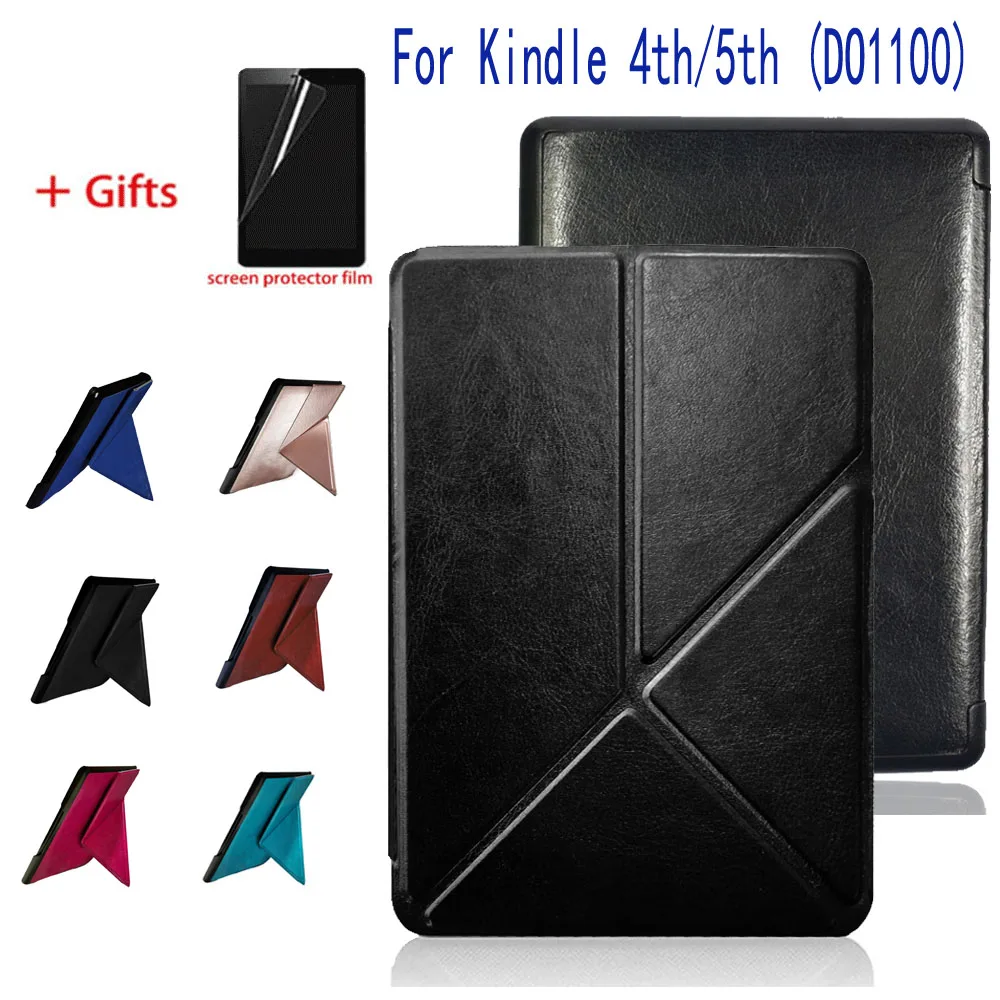 Kindle Case For Kindle 4 4th Generation 2011 D01100 Magnetic Smart Fabric Cover Leather Screen Protector K4 K4S K4B 2012 Case