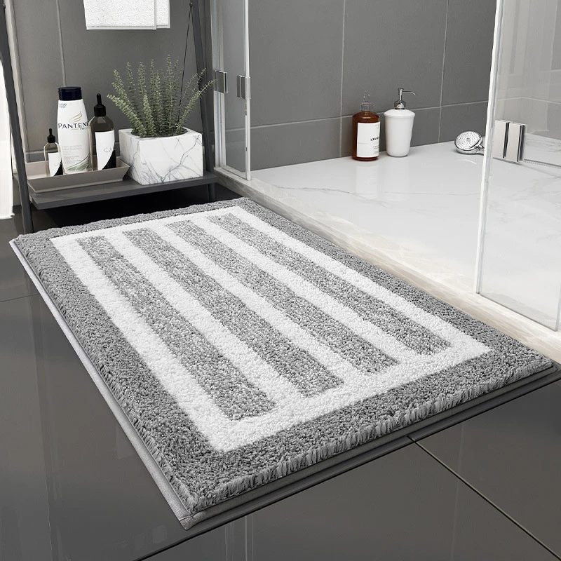 modern anti slip bath mat fashion striped floor mat water absorption bathroom entrance door mat bedroom kitchen hallway doormat free global shipping