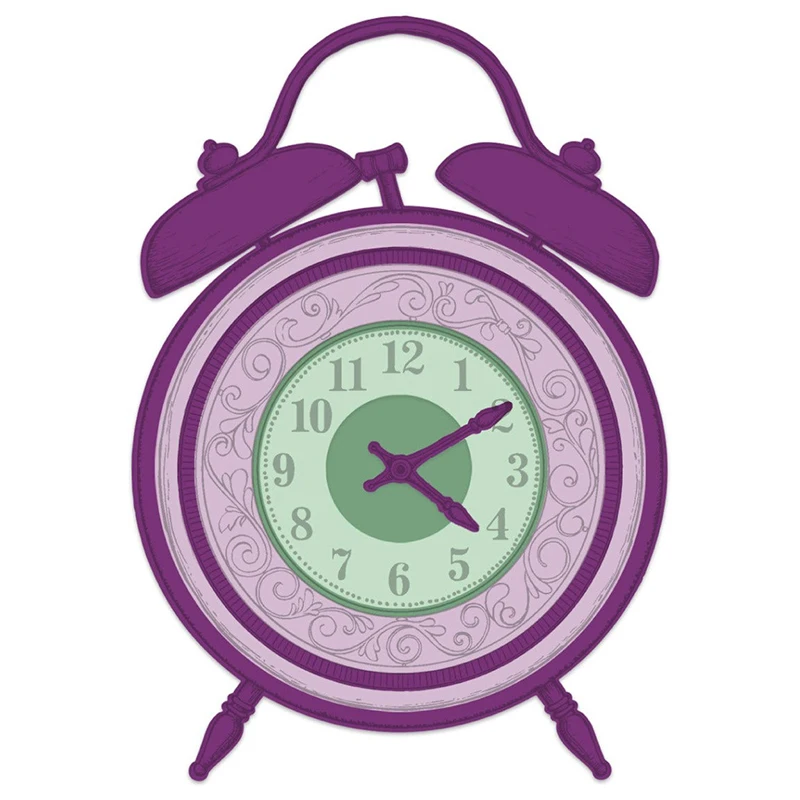 Новинка 2022 набор прозрачных штампов с будильником и металлическими вырубными