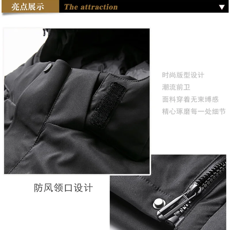 Men's Sport Fashion Super Large Size 6XL Quality Down Jacket Outdoor Sport Coat White Duck Down Embossed Snow Jacket
