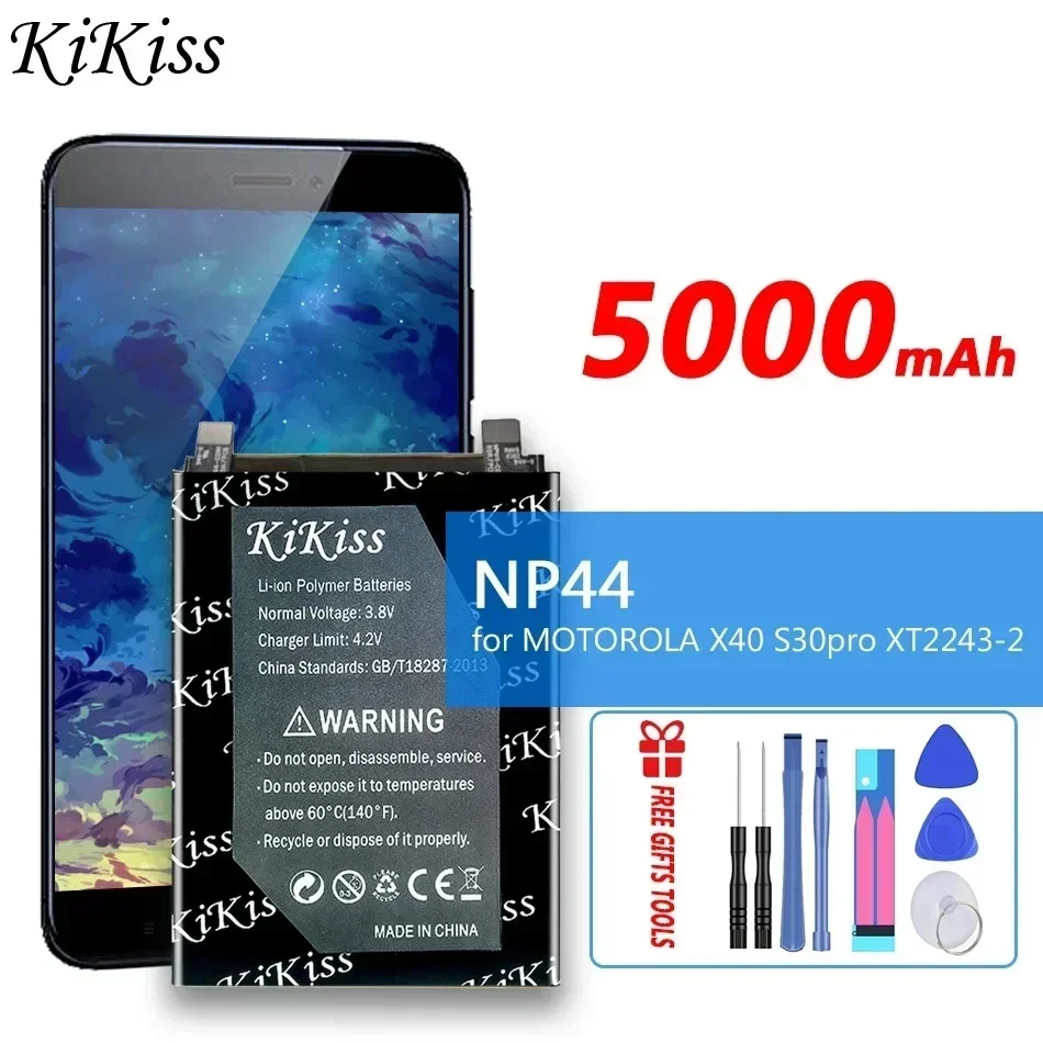 Мощный аккумулятор KiKiss NP44 емкостью 5000 мАч для MOTOROLA moto X40 XT2301-5 PF46 S30pro s30 Pro XT2243-2