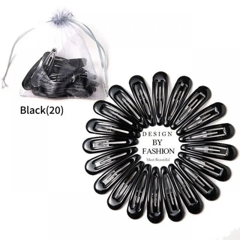

10/20Pc Black Women Girls Cute Colorful Waterdrop Shape Hairpins Sweet Hair Clips Barrettes Slid Clip Fashion Hair Accessories