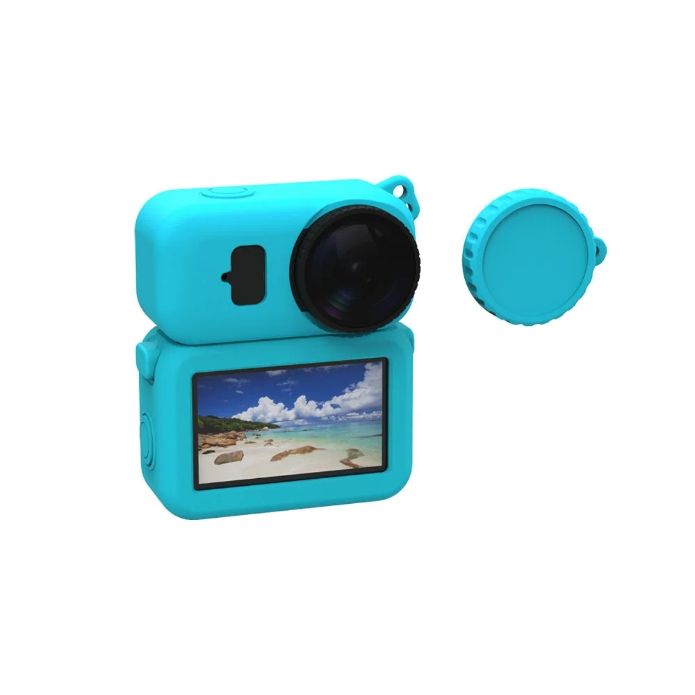 Фото Для корпуса камеры DJI OSMO NANO, полный защитный чехол, защитный чехол для объектива, силиконовый, черный, красный, синий №3