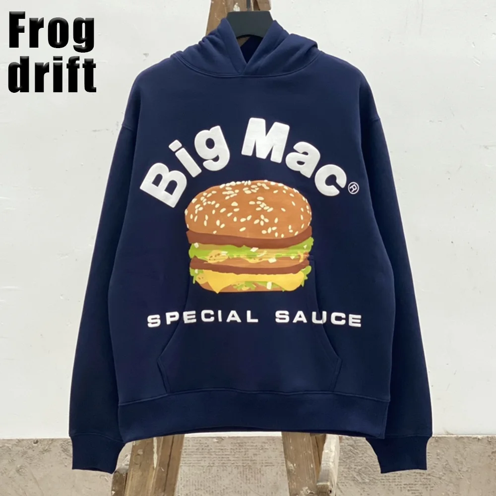 

CPFM KANYE Cactus Hamburg printed foam plush Navy Hoodies Sweater for men