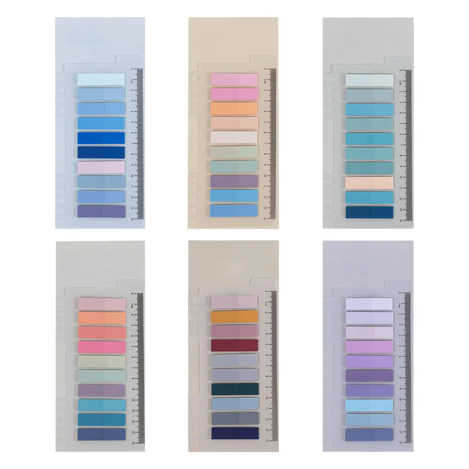 

Pastel Tabs with Ruler Classification 120Pcs Book Markers for School
