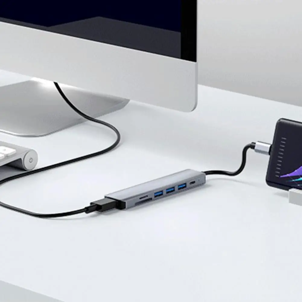 

Док-станция для ноутбука 7 в 1, USB C, 4K, 30 Гц