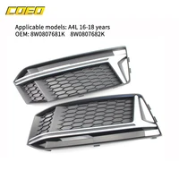 2pcs front fog light cover grill auto spare parts for audi a4l 2016 2018 8w0807681k 8w0807682k