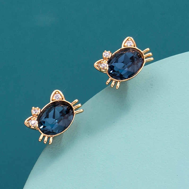 

Женские серьги-гвоздики с австрийским кристаллом