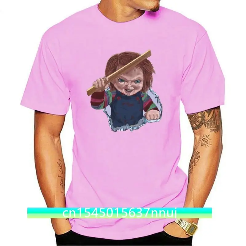 Купи New Printed Summer Chucky T Shirt For Mens Letter Harajuku T Shirts Classic Solid Color Short Sleeve Tee Shirt Hiphop за 751 рублей в магазине AliExpress