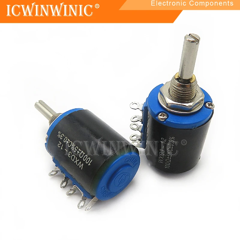 Прецизионный многооборотный потенциометр 1 шт. 5 оборотов короткий корпус WXD3-12-1W