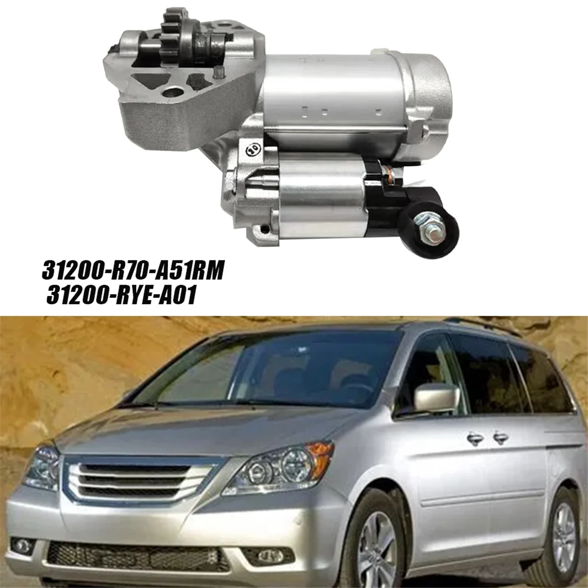 Автомобильный стартер 31200-R70-A51 для Honda Accord Ridgeline Odyssey Pilot Acura TL RL 3 7 2008-2015 R70A51