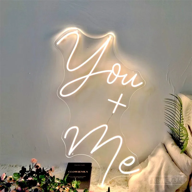 

Neon Signs You and Me Led Neon Sign Lamp Flexible Wedding Room Decor Wall Decoration Bedroom Led Sign Indoor Party Girl Boy Gift
