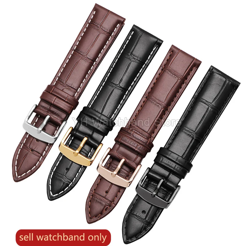 Фото Ремешок для часов из натуральной кожи 20 мм для Casio MTP-1303 1375 LTP-V007L-7E1, мужской водонепроницаемый ремешок из воловьей кожи №5