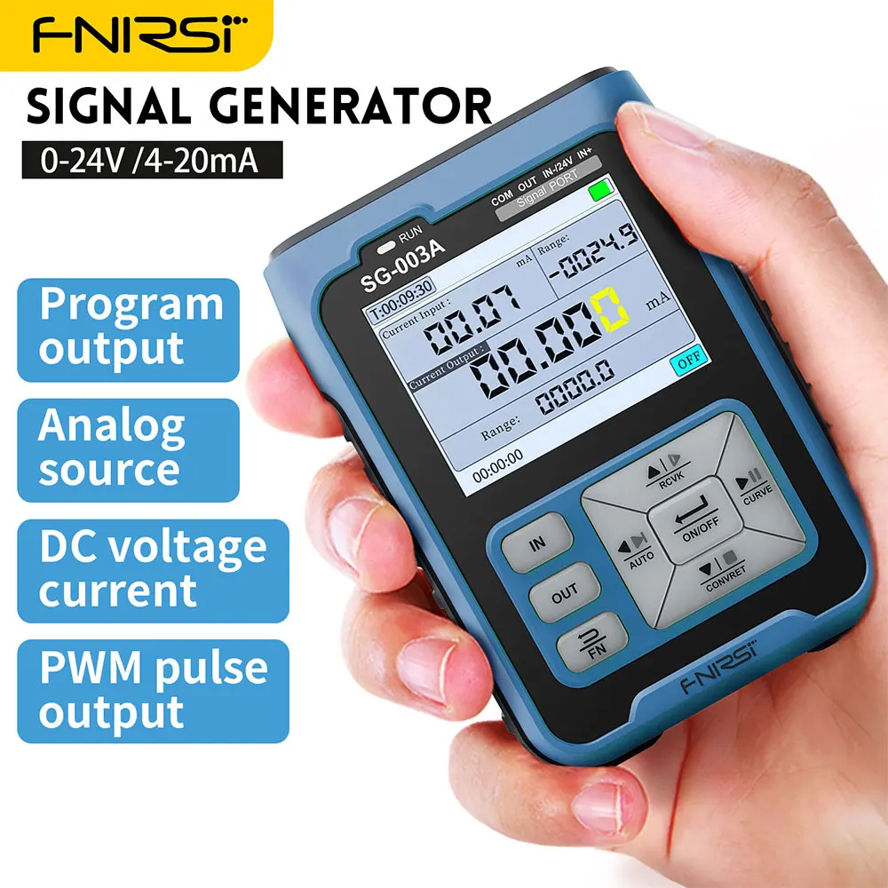 

FNIRSI SG-003A 4-20mA Multifunctional Signal Generator 0-10V Adjustable Current Voltage Simulator Sources Transmitter Calibrator