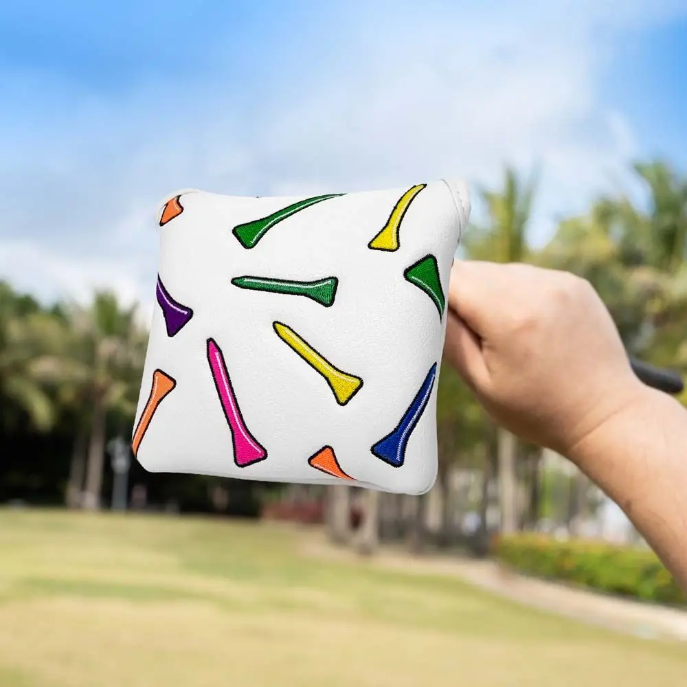 

Durable Golf Club Headcover Creative Golf Putter Cover With Number Tag High Quality Mallet Putter PU Leather Protector Case