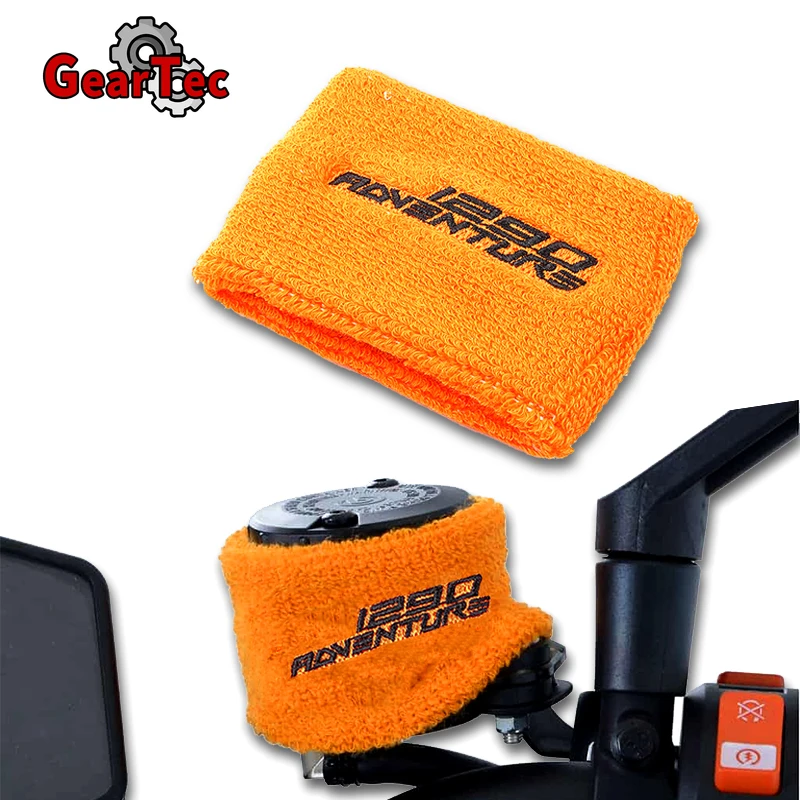 

For KTM 1290 Super Adventure S R ADV 2021 2020 2019 Motorcycle Accessories Front Brake Fluid Reservoir Sock & Valve Caps