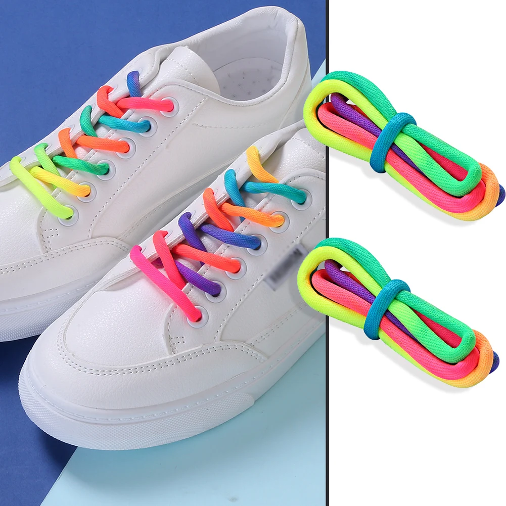 

Colorful Shoelaces Black White Laces Sneaker Shoestring No Elasticity Flat Shoelace Leisure Women Lacet Shoe Laces Accessories