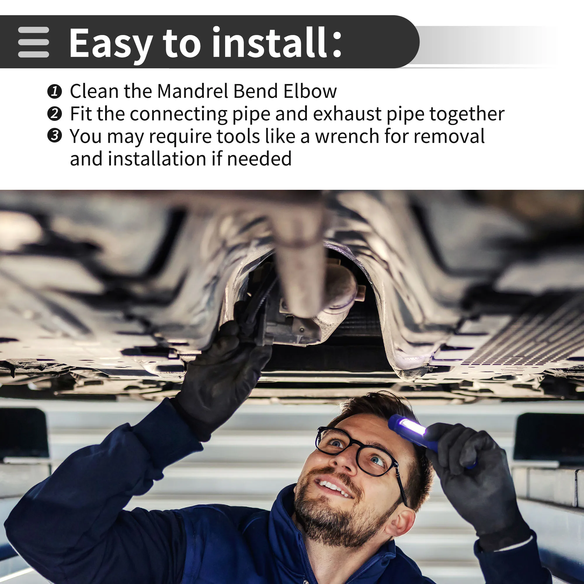 UXCELL от 38 мм до 60 изгиб оправки 90 градусов колено модифицированная выхлопная труба