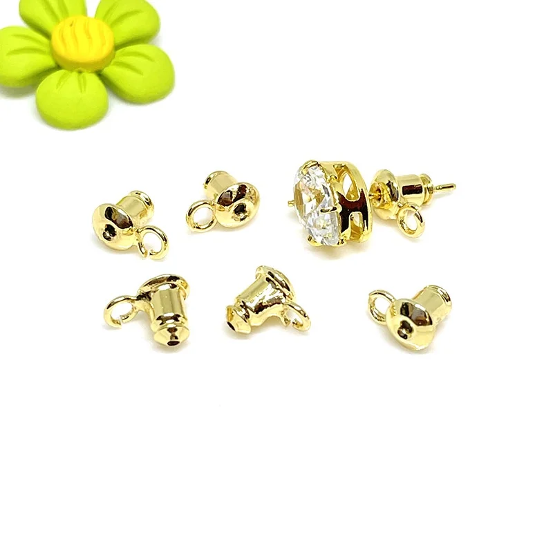 Силиконовые затычки для ушей золотого цвета 100 шт./компл. 18 к |