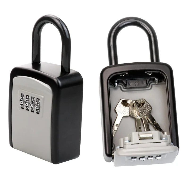 

Outdoor Password Key Box Extended Locking Hook Steel Wire Hanging Key Storage Waterproof Key 4 Digit Code Box Combination Boxs