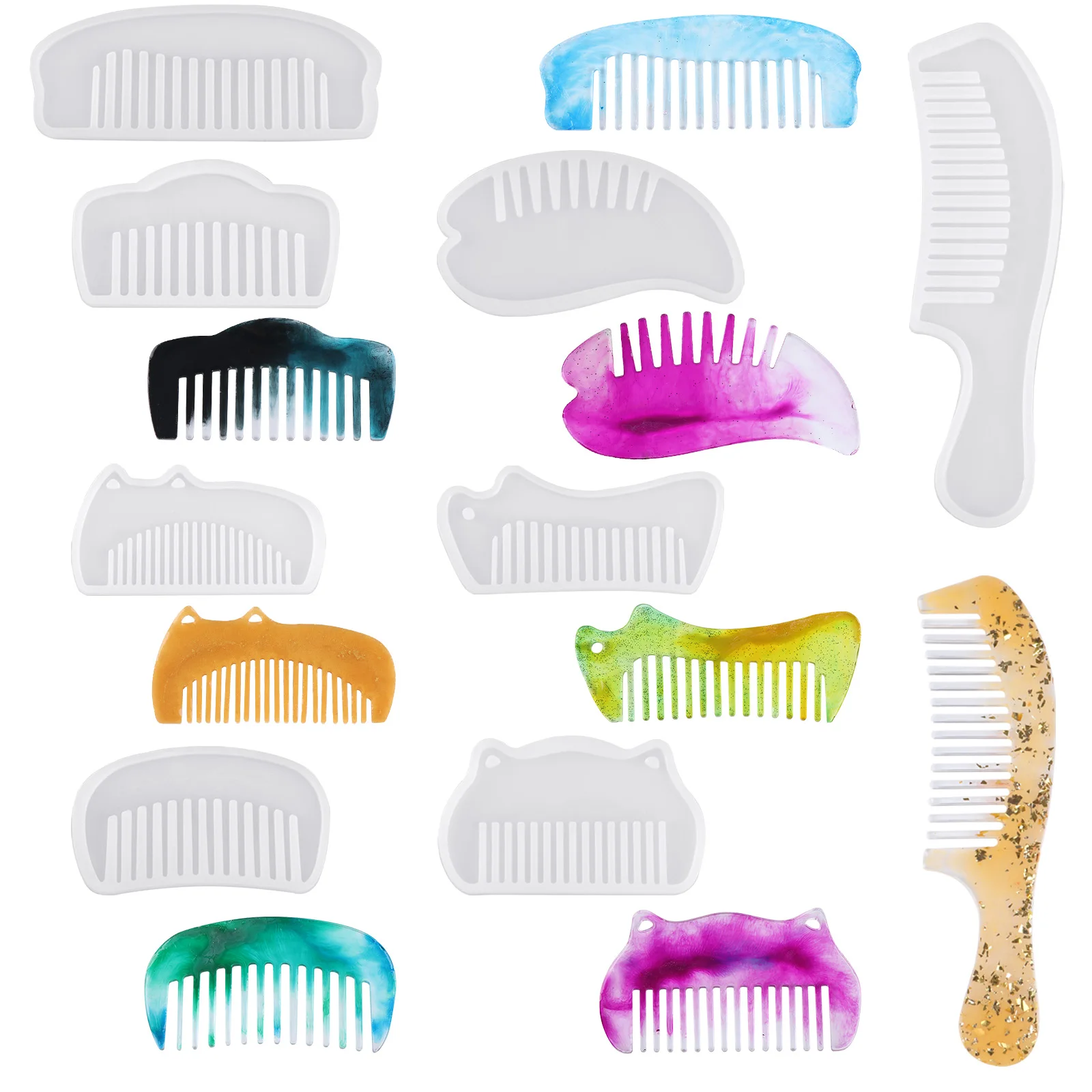 

8 шт., силиконовые формы для эпоксидной смолы