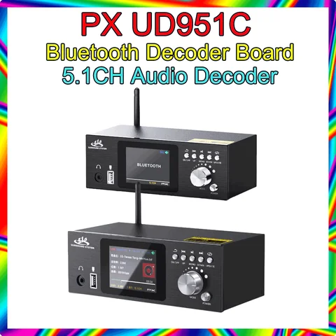 Профессиональная плата Bluetooth-декодера PX UD951C, 5.1CH аудио декодер, приемник Bluetooth 5,0 для преобразователя DTS Dolby атмосферs