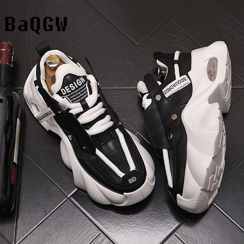 Кроссовки мужские на толстой подошве брендовые дизайнерские туфли плоской