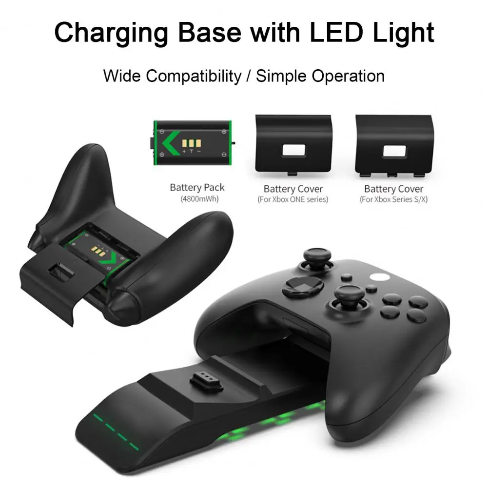 

1 Set Charging Station Reliable High Efficiency Safe Handle Charging Base with LED Light Charging Dock Handle Charging Base