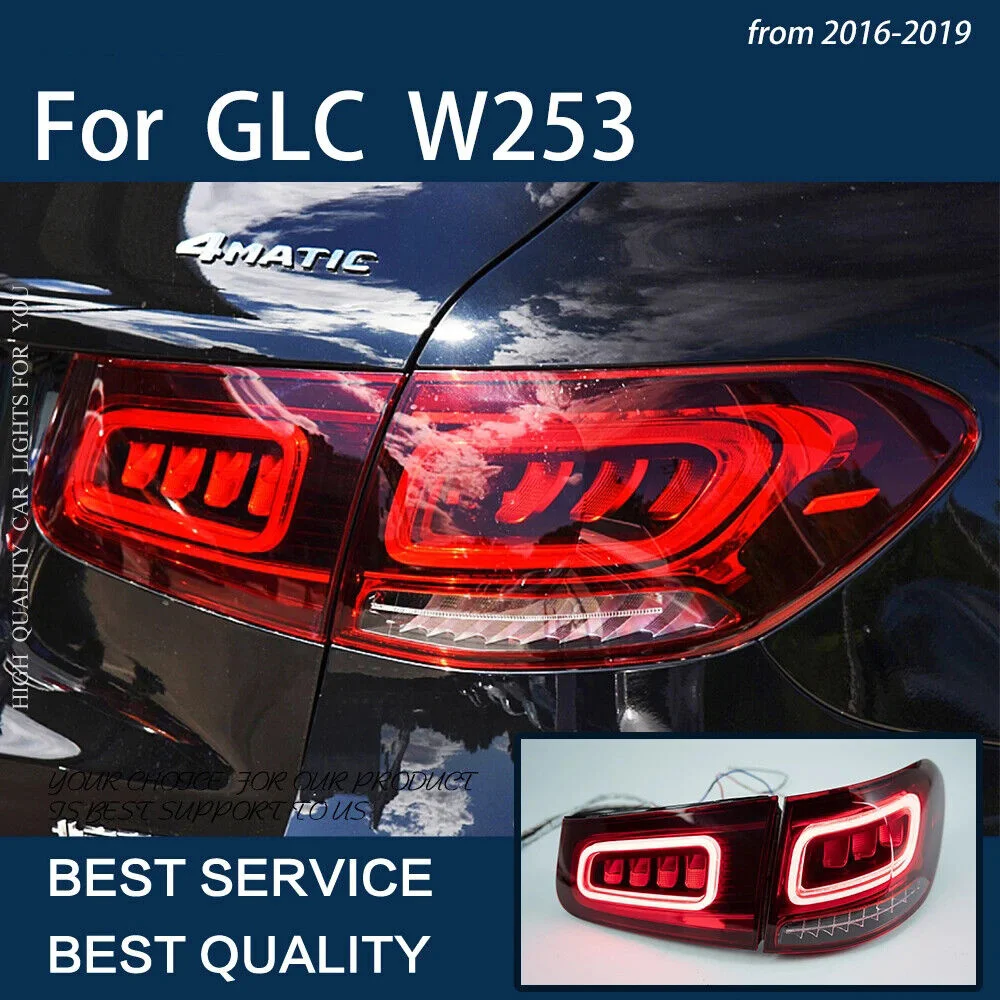 

Автомобильные аксессуары, дневные ходовые огни для Mercedes Benz GLC 2016-2019 W253 GLC300 GLC350, задние фонари, сигнал DRL, 12 В