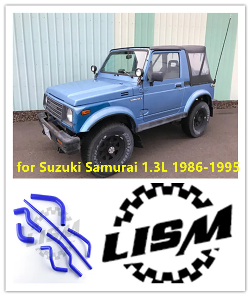 

7pcs Silicone Radiator Heater Hose For 1986-1995 Suzuki Samurai 1.3L Replacement Part 1987 1988 1989 1990 1991 1992 1993 1994