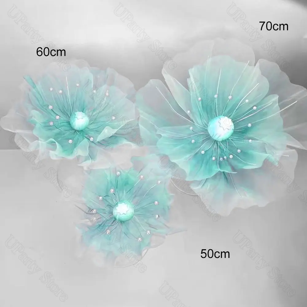 3 шт./компл. гигантские свадебные цветы, огромные марлевые искусственные цветы с стоячим основанием для свадьбы, декор для помолвки и вечеринки