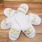 1 пара, свадебные украшения для свадебного душа, мягкие тапочки для невесты, спа, для девичника, ночные принадлежности для вечеринки, подарок для девичника