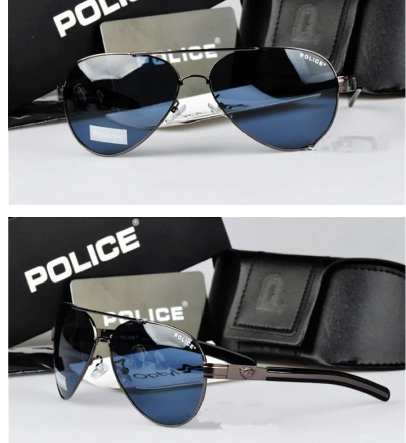 

POLICE 2023 Fashion Luxury Brand 9111 Polarized Sunglasses Polaroid Lens Frame Reinforced Brand Designer Male Vintage UV400