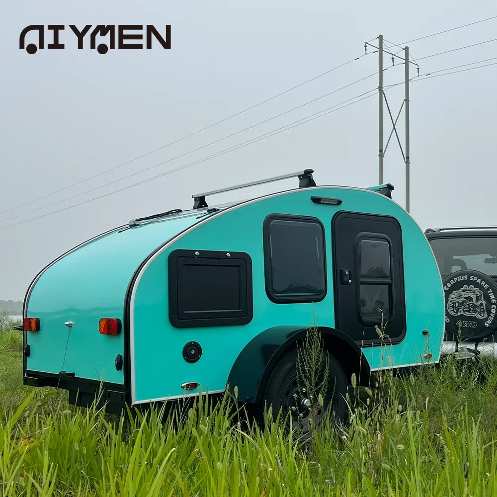 Мини-кемпер AIYMEN 2024 караван из стекловолокна алюминий для кемпинга европейский