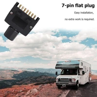 7 pin au flat plug male connector for caravan trailer adapter boat quick fit high quality car accessories