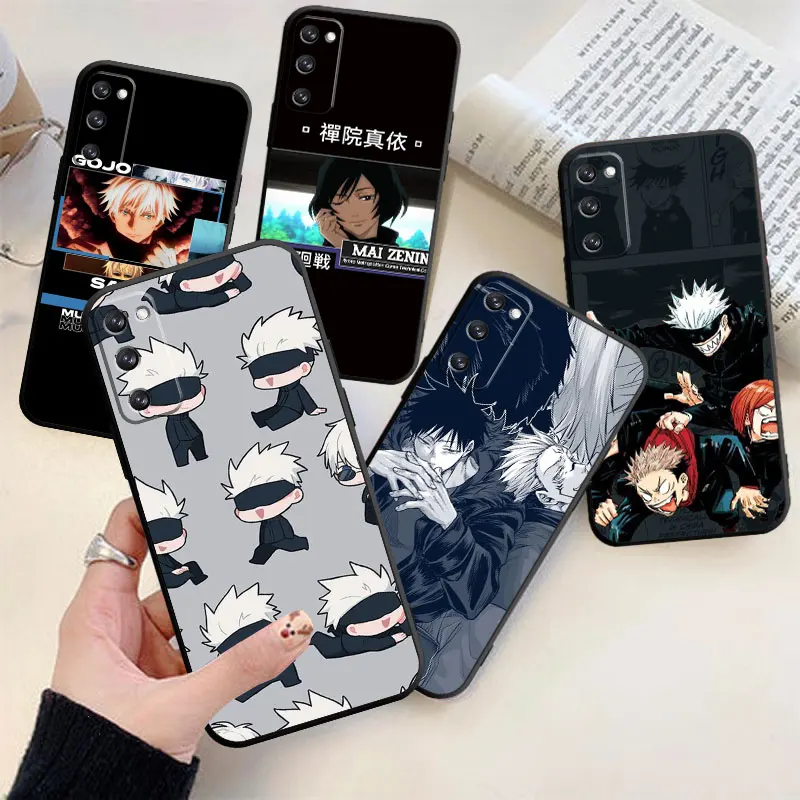 

Anime Jujutsu Kaisen Phone Case For Samsung Galaxy S23 S10 S10e S20 FE S9 S7 Edge S22 Ultra 5G S8 S21 Plus TPU Cover Coque