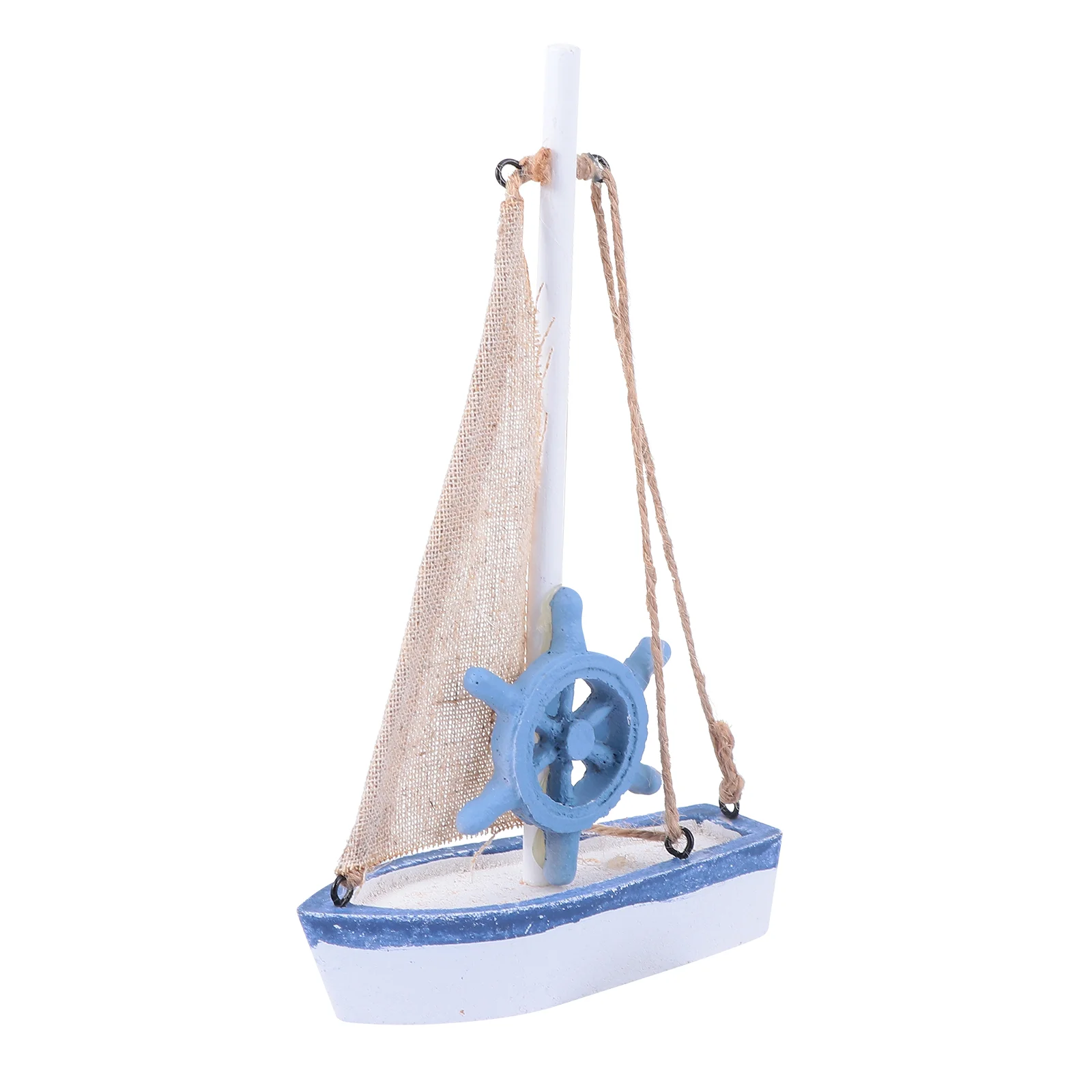 

1PC Mediterranean Ship Sailboat Model Decor Desktop Sailboat Adornment