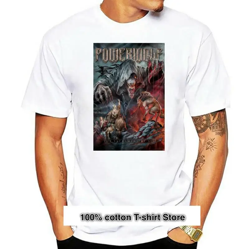 

Винтажная камизета POWERWOLF, сакрамент греха, ретро, унисекс