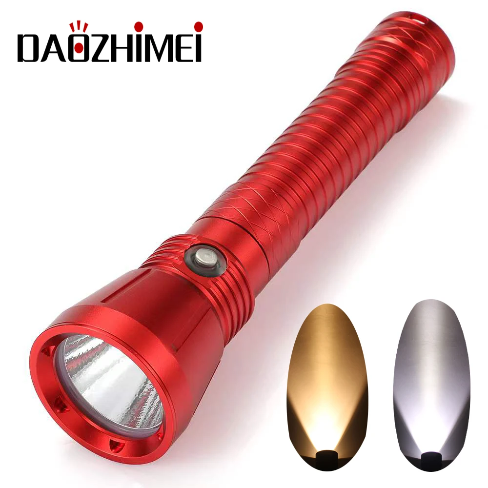 

Professional Diving Flashlight XHP70.2 LED Portable Waterproof Lamp 4 Modes Underwater Tactical Dive Torch Use 2*26650 battery