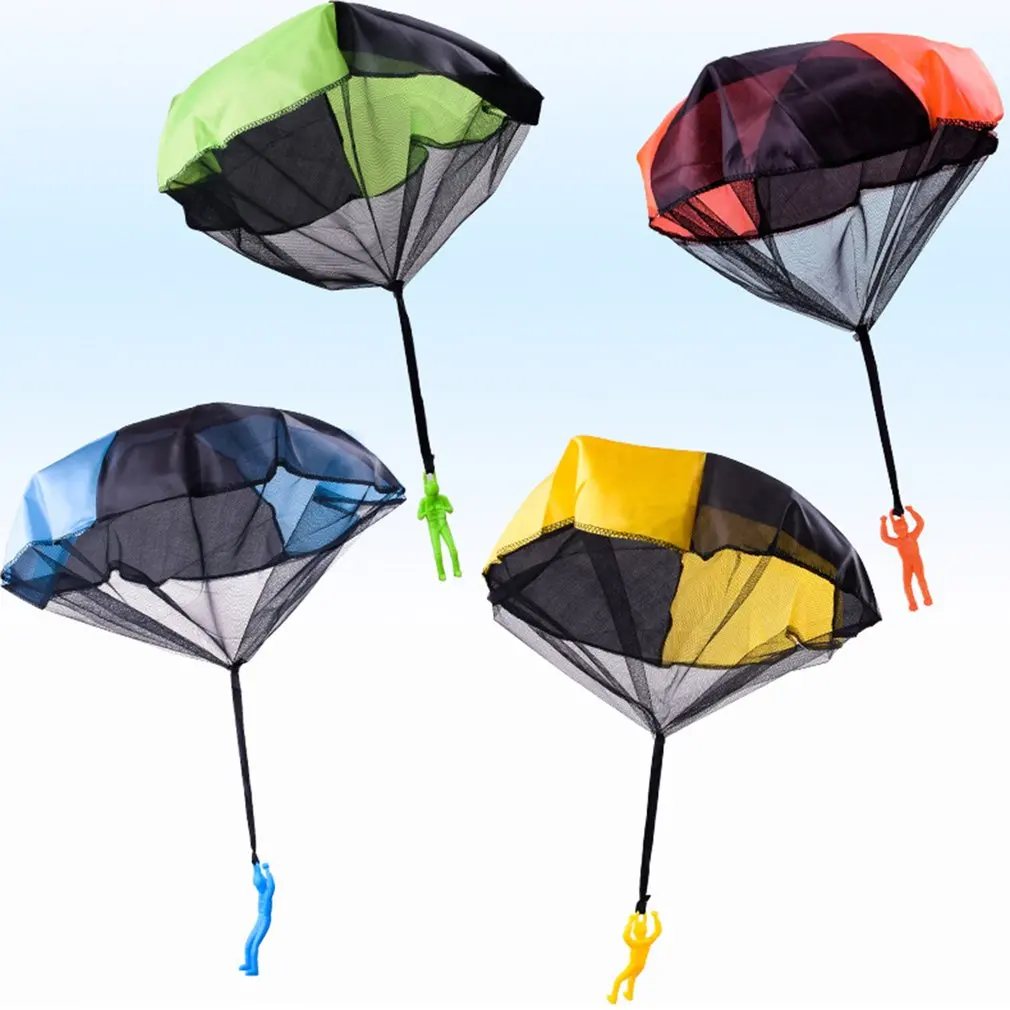 1pcs Kids Hand Throwing Parachute Toy For Children's Educational With Figure Soldier Outdoor Fun Sports Play Game |