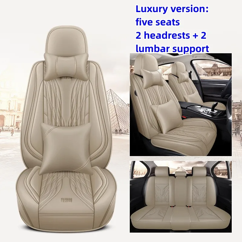 

NEW Luxury Fit Car Accessories Seat Covers For 5 Seats Full Set Top Quality Leather Specific For Toyota RAV4 Corolla CHR Camry
