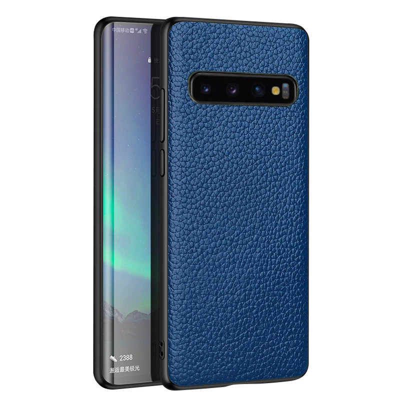 

Чехол для телефона Samsung Galaxy A5 A7 A8 Plus J6 2018 J5 J7 2017 текстура личи из натуральной воловьей кожи противоударный чехол