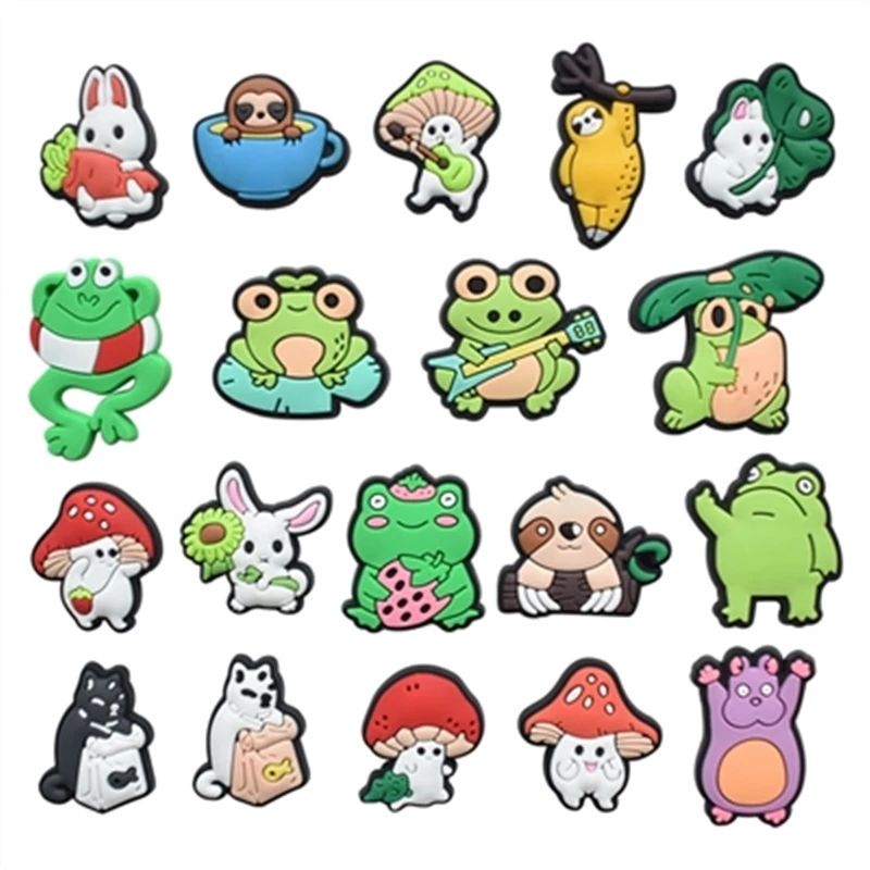 

Shoe Charms Decorations Fits for Crocs Accessories Frogs Animal Pins Boys Girls Kids Women Teens Christmas Gifts Party Favors