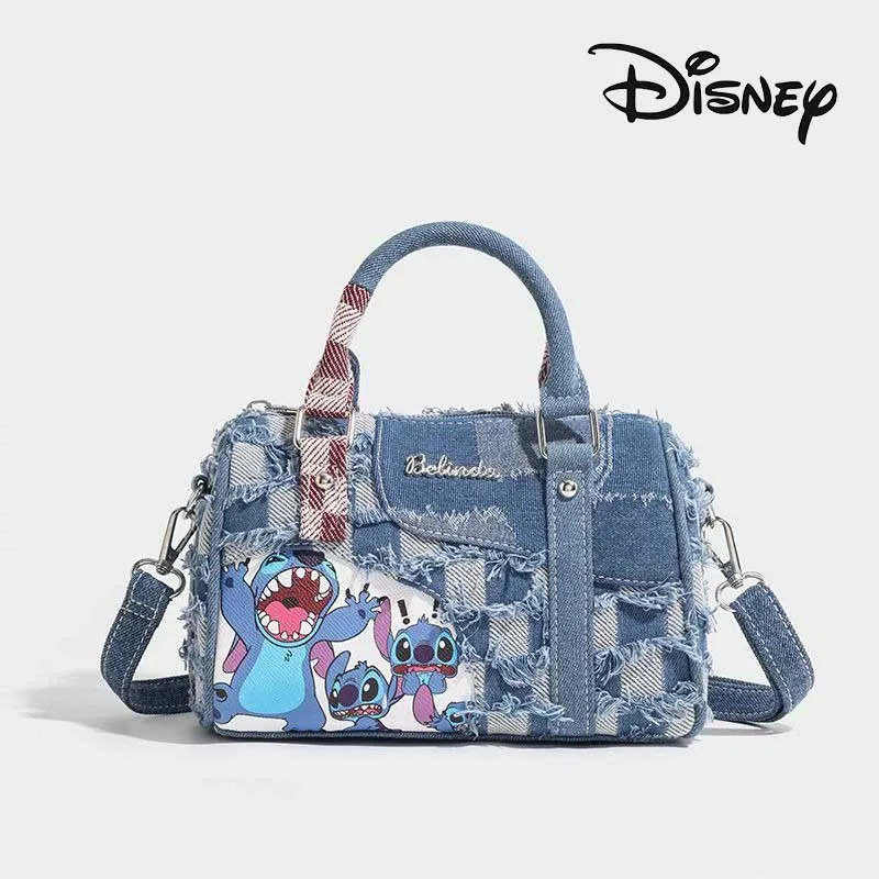 Новая джинсовая сумка на плечо Disney с мультяшным рисунком переносная
