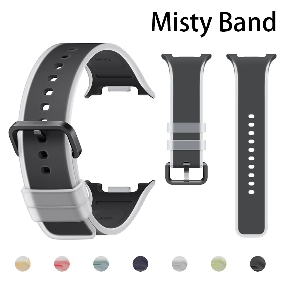 Фото Ремешок Misty для Samsung Galaxy Watch 9 8 40 мм 44 мм, оригинальный спортивный силиконовый браслет для умных часов, ремешок для Watch 8 Classic 46 мм. №1