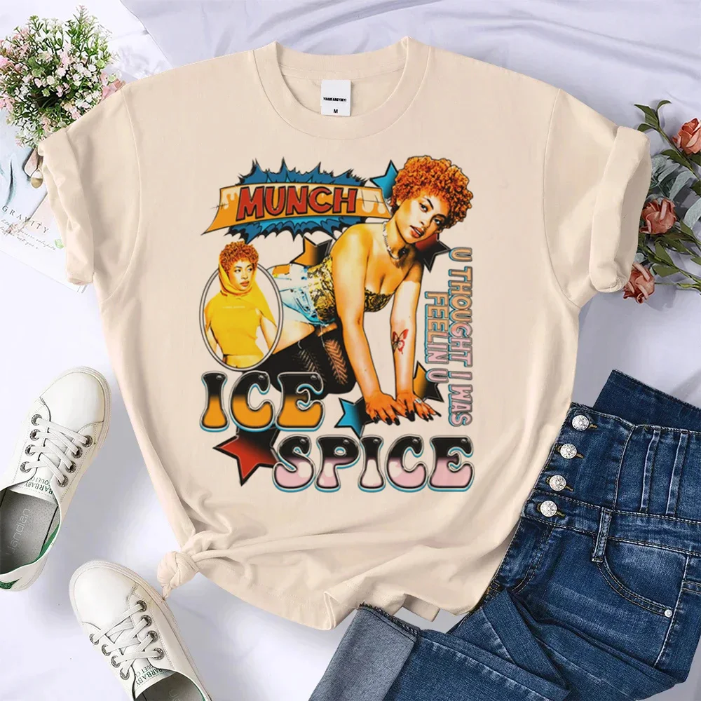 Женская комиксная футболка Ice Spice в японском стиле Харадзюку