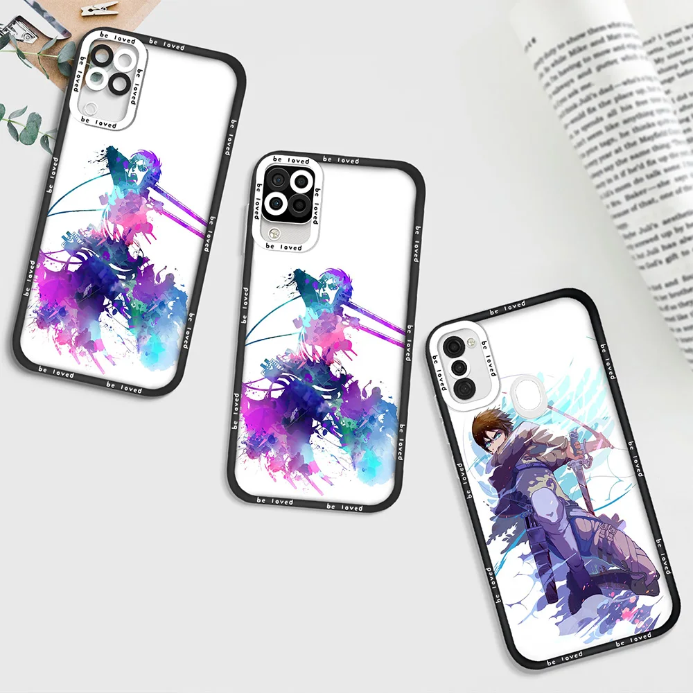 

Anime Attack On Titan Clear Case for Samsung A11 A12 A71 A21S A32 4G A52 A52S A53 5G A72 S22 Plus S22Ultra Shockproof Soft Cover