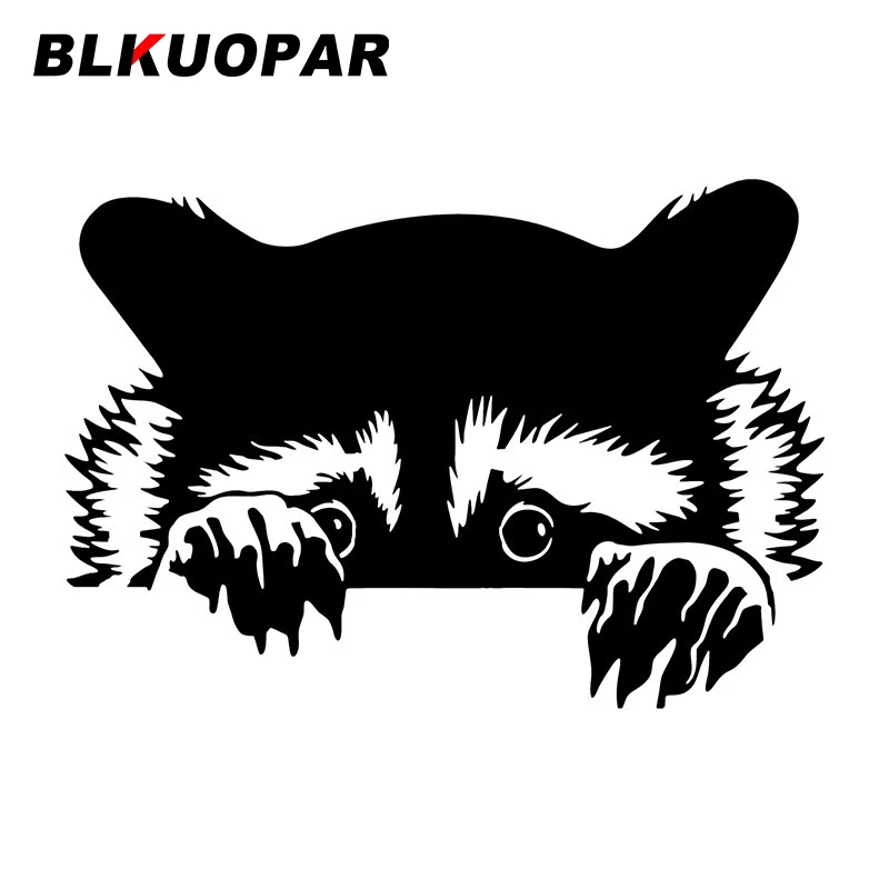 

Наклейки на автомобиль BLKUOPAR Raccoon Peeks, милые аниме креативные наклейки ATV, водонепроницаемые индивидуальные украшения для бампера, багажника, автомобильные аксессуары