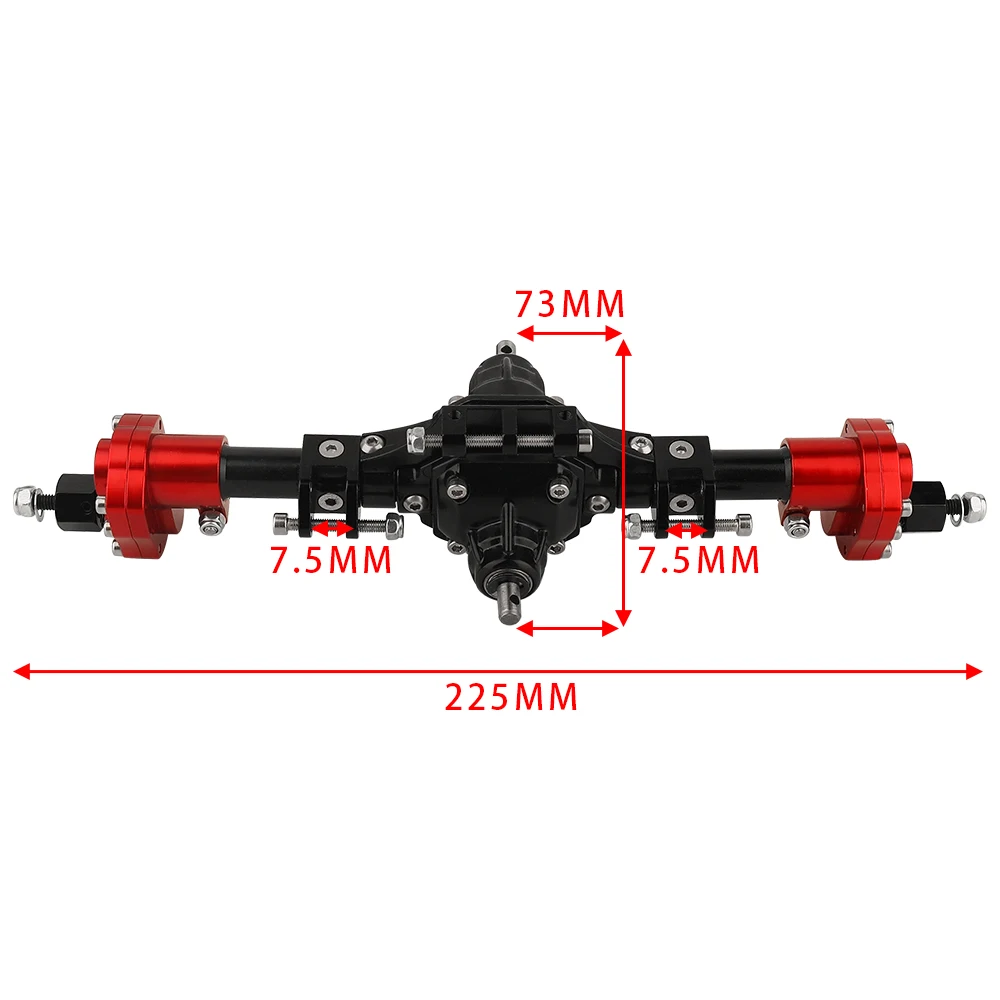 Фото Металлический портальный мост с сервоприводом для SCX10 II 6x6 8x8 1/10 RC Rock Crawler, запчасти для тюнинга радиоуправляемых моделей №3
