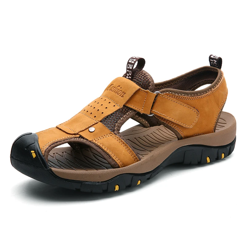

Summer Men's Sandals Microfiber Leather Men Beach Sandals Outdoor Fashion Men's Footwear Soft Breathable For Men Shoes Hot sale